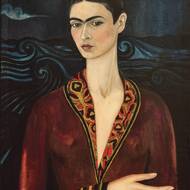 Frida Kahlo: Autoportrét (se sametovými šaty), 1926.