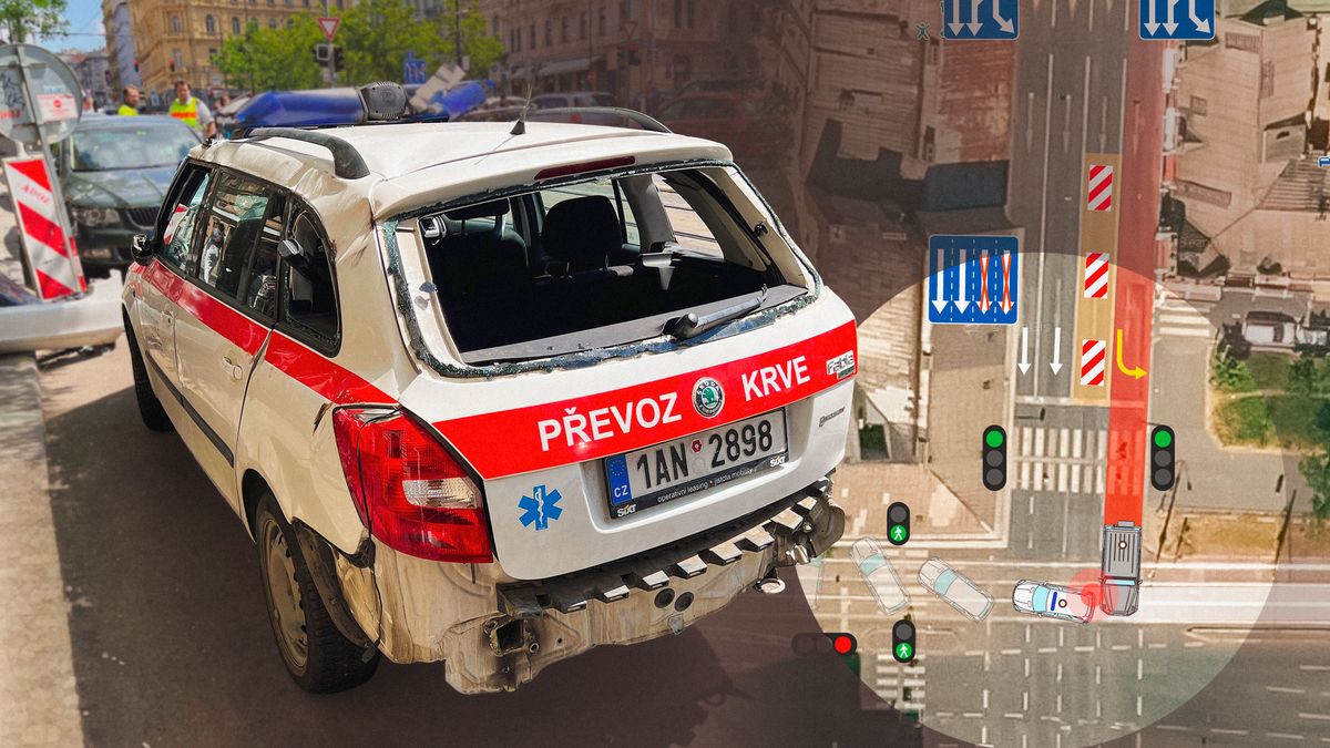Rekonstrukce nehody: Turek před srážkou projel odbočovacím pruhem