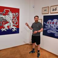 Autor prostřednictvím charakteristického výtvarného jazyka reflektuje významné okamžiky českých a slovenských dějin i aktuální společenské a politické otázky.