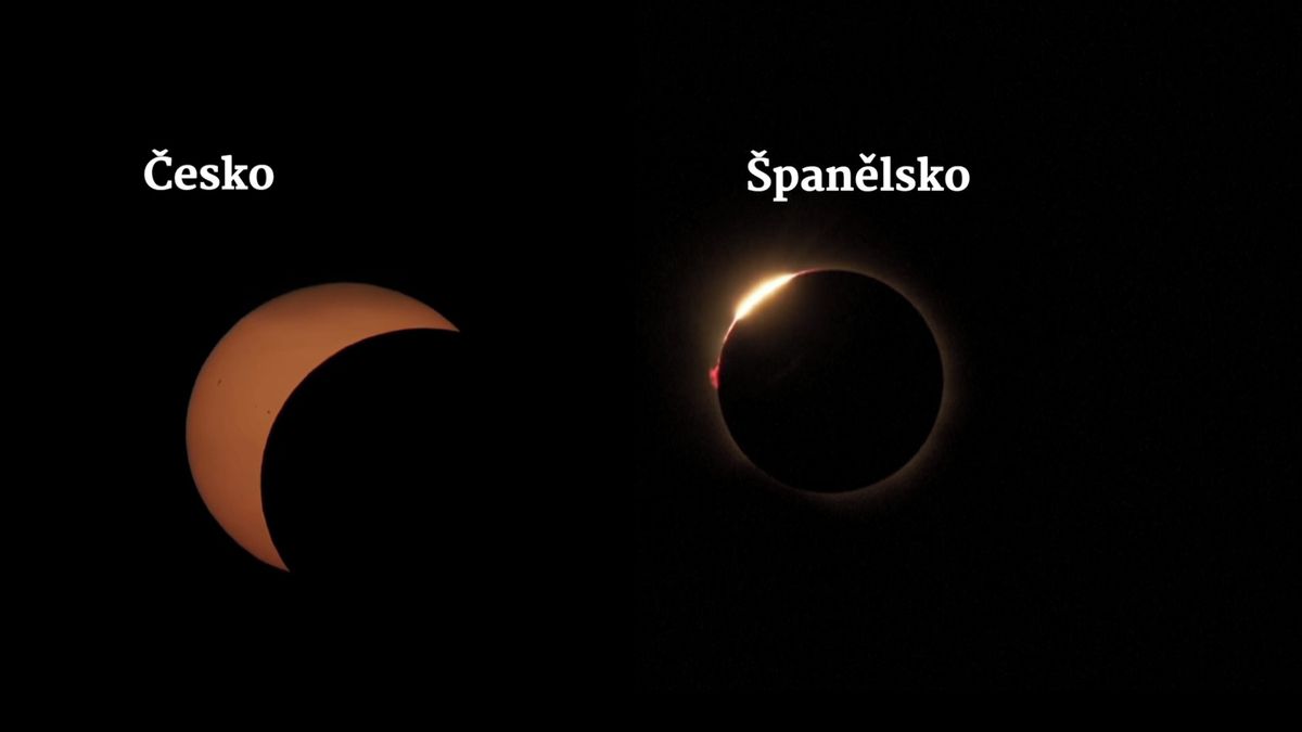 Video: Takto vypadalo částečné zatmění v Česku a úplné ve Španělsku