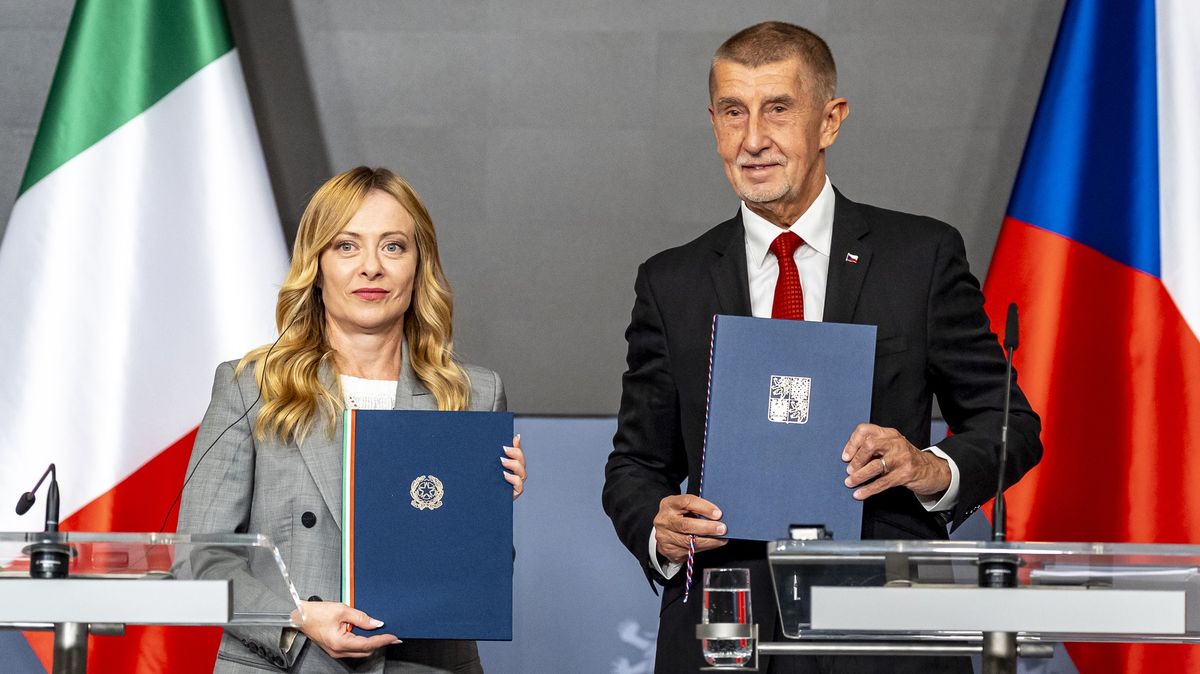Babiš v Praze přijal Meloniovou. Mluví o „významném milníku“ ve vztazích