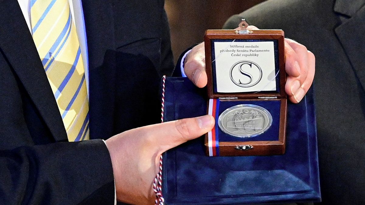 Stříbrnou medaili v Senátu dostali hokejisté i bývalý kandidát na prezidenta