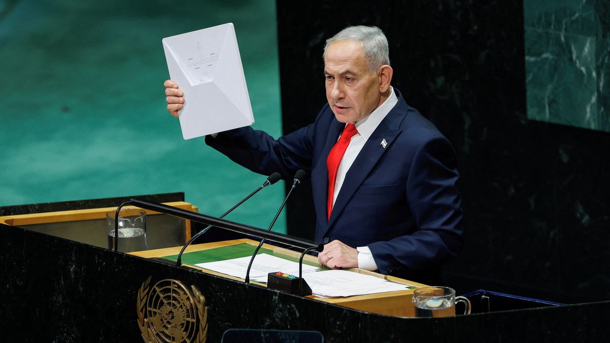 Izrael se bude dále bránit, nemá jinou možnost, řekl v OSN Netanjahu