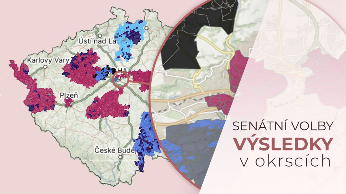 Jak volila senátora vaše ulice? Přehledná mapa podrobných výsledků v okrscích