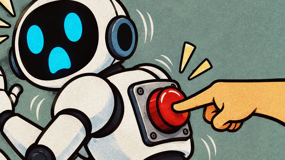 Červené tlačítko vypadá jako dokonalá pojistka. Ale chytrý robot o něm ...